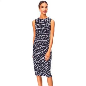 Brooks Brothers Rope-Print Stretch Jersey Dress